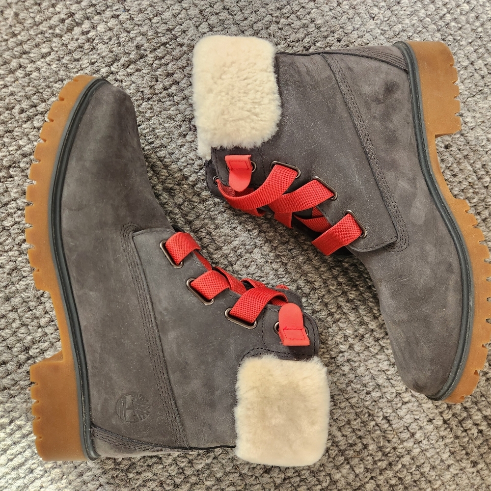 Timberland Women's Jayne Grey Nubuck Boots, Size 9 - Picture 10 of 13